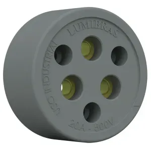TOMADA LUMIBRAS 3X30A NYLON FIBRA CINZA