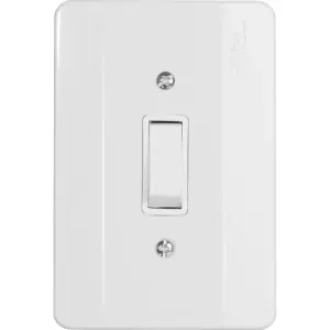 Interruptor Millenium Simples com Placa Branco 1TS Mectronic