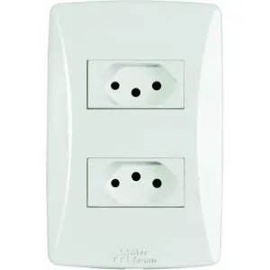 TOMADA DUPLA 10A MECTRONIC PETRA