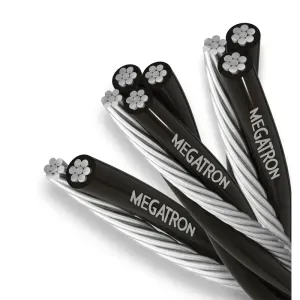 Cabo de Alumínio Duplex Xlpe 1 fase e 1 neutro 100m Megatron