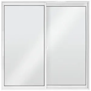 Janela Tropical Slim de Alumínio BR 2 Folhas VL 100x100cm Aluvid