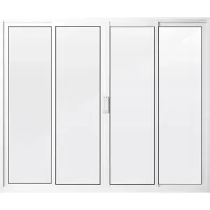 Janela SPP de Alumínio BR 4 Folhas VL 100x120cm Aluvid