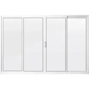 Janela SPP de Alumínio BR 4 Folhas VL 100x150cm Aluvid
