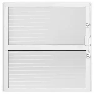 Vitrô Basculante Invicta Canelado em Alumínio BR 40x40cm MetalFlex