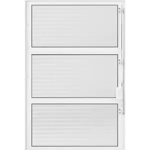 Vitrô Basculante Canelado em Alumínio Branca 60x40cm MetalFlex
