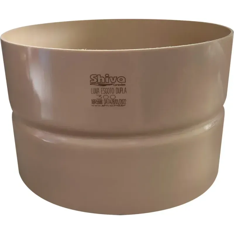 Luva-Esgoto-Dupla-em-PVC-300mm-Branca-Shiva