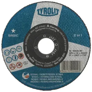 DISCO CORTE AÇO TYROLIT 7"1/8X7/8 BASIC