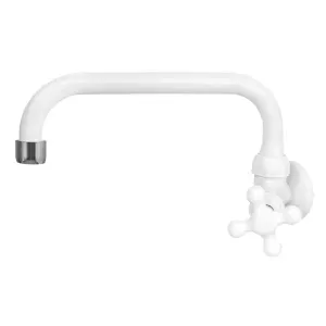 TORNEIRA BICA MÓVEL PAREDE HORIZONTAL MARUJÁ BRANCA VIQUA