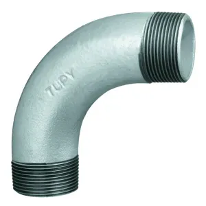 CURVA MACHO FERRO TUPY GALVANIZADO 1"