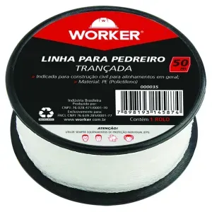 LINHA PARA PEDREIRO TRANÇADA 50M WORKER