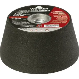 REBOLO COPO CÔNICO WORKER 4" GRÃO 120
