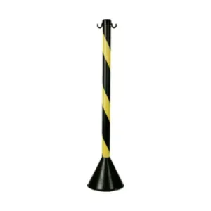 Pedestal Zebrado Preto e Amarelo 93cm Plastcor