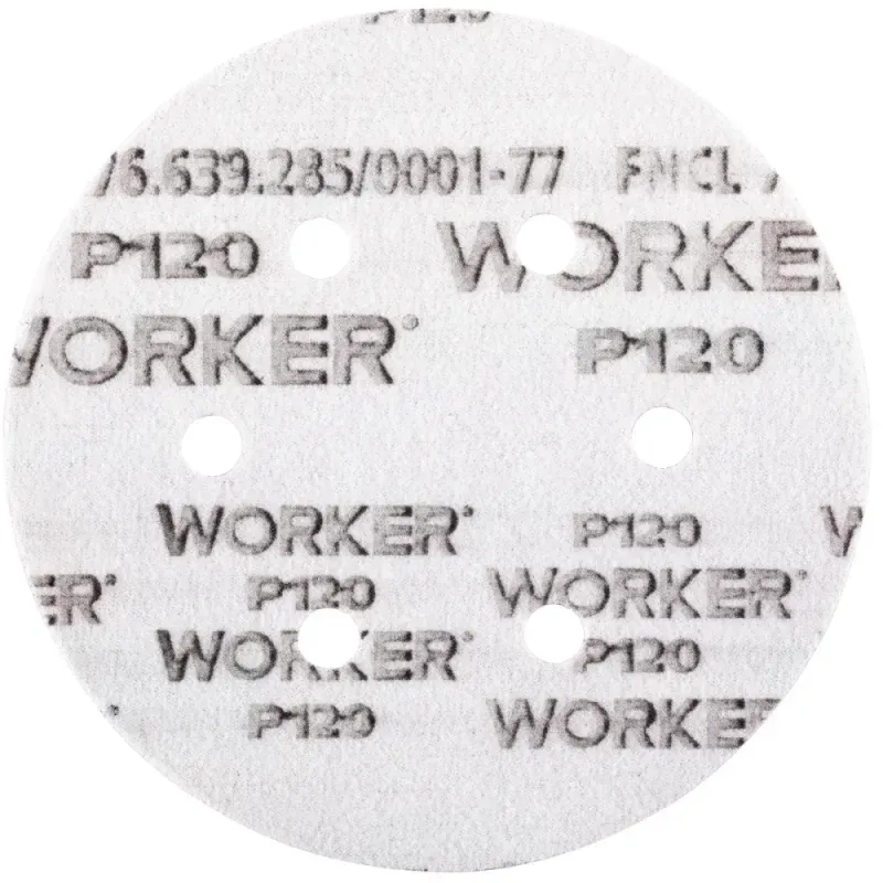 Disco-de-Lixa-Tipo-Velcro-6”-152mm-Grao-120-Worker