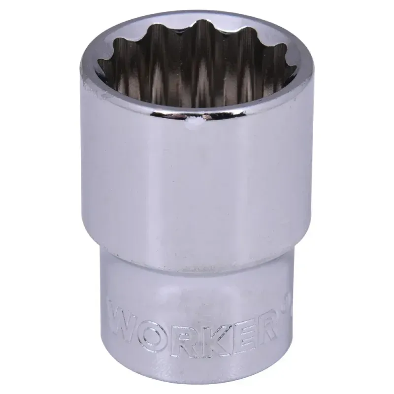 Soquete Estriado Encaixe 1/2" 20mm Worker