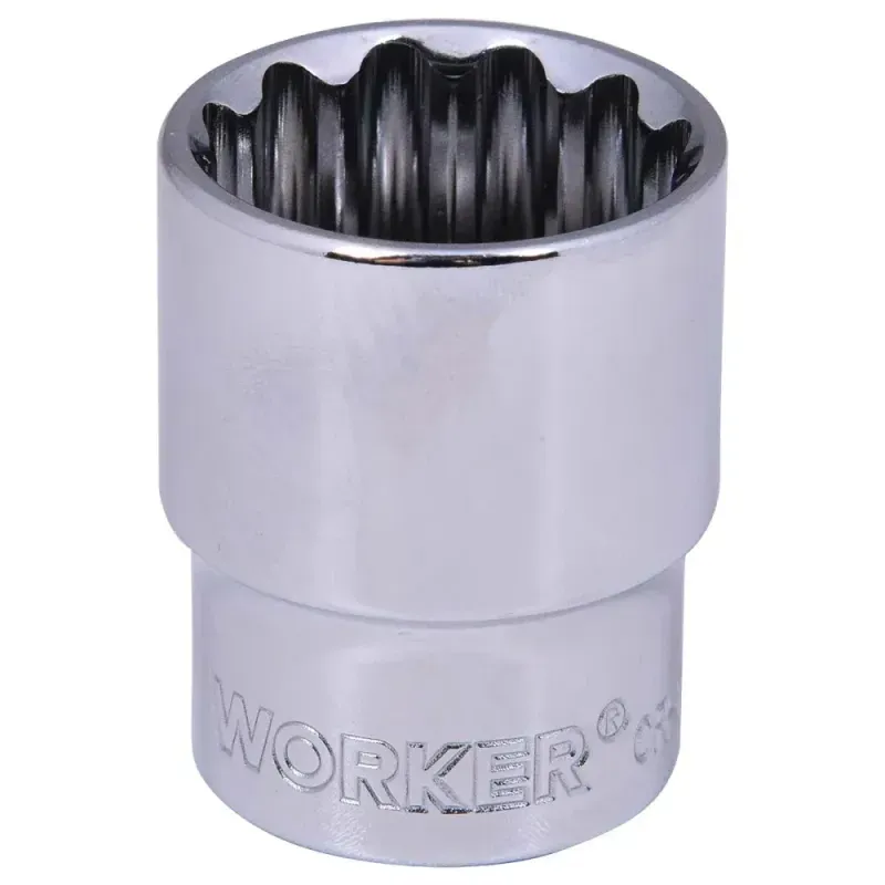 Soquete Estriado Encaixe 1/2" 23mm Worker