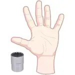 Soquete Estriado Encaixe 3/4" 29mm Worker