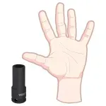 Soquete Sextavado Impacto Longo Encaixe 1/2" 17mm Worker