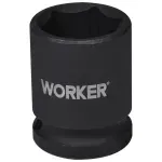 Soquete Sextavado Impacto Encaixe 1/2" 21mm Worker