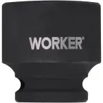 Soquete Sextavado Impacto Encaixe 1/2" 32mm Worker