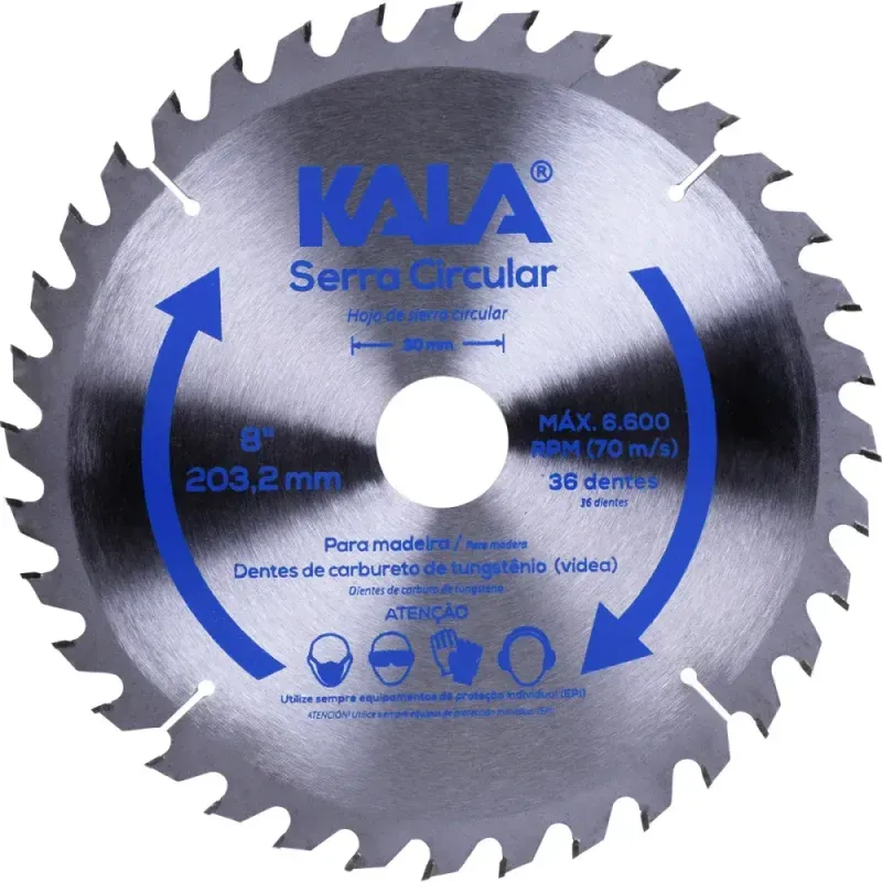 Disco-Serra-Circular-8”-para-Madeira-36-Dentes-6600rpm-Kala