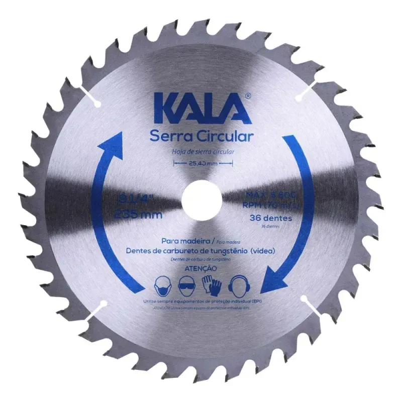 Serra-Circular-para-Madeira-com-36 Dentes 10”-254mm-Kala