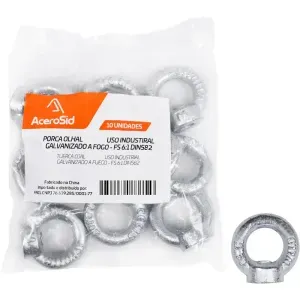 Porca Olhal Acerosid 10mm 10 PEÇAS