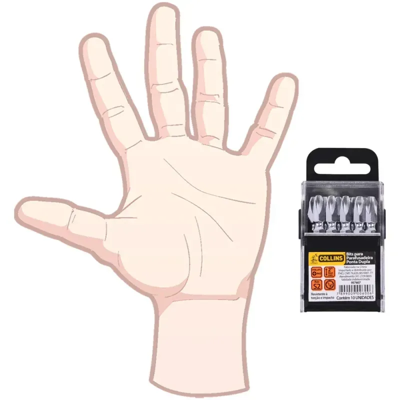 Bits-Ponta-Phillips-PH3-1-4--X-50mm-Collins-10-Pecas