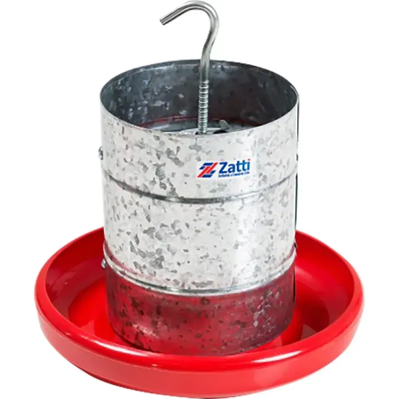 COMEDOURO-AVES-3KG-TUBULAR-PRATO-PLASTICO-ZATTI