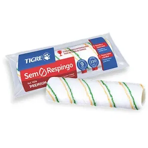 Rolo Anti Respingos Sintética  Premium 23cm Tigre