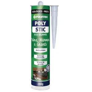 SILICONE ECOSELANTE PULVITEC PMG PRETO 280G
