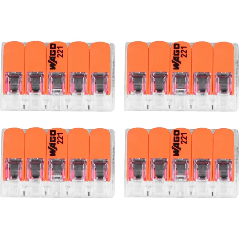 CONECTOR-EMENDA-WAGO-221-5-DERIVACOES-4MM-4-PECAS