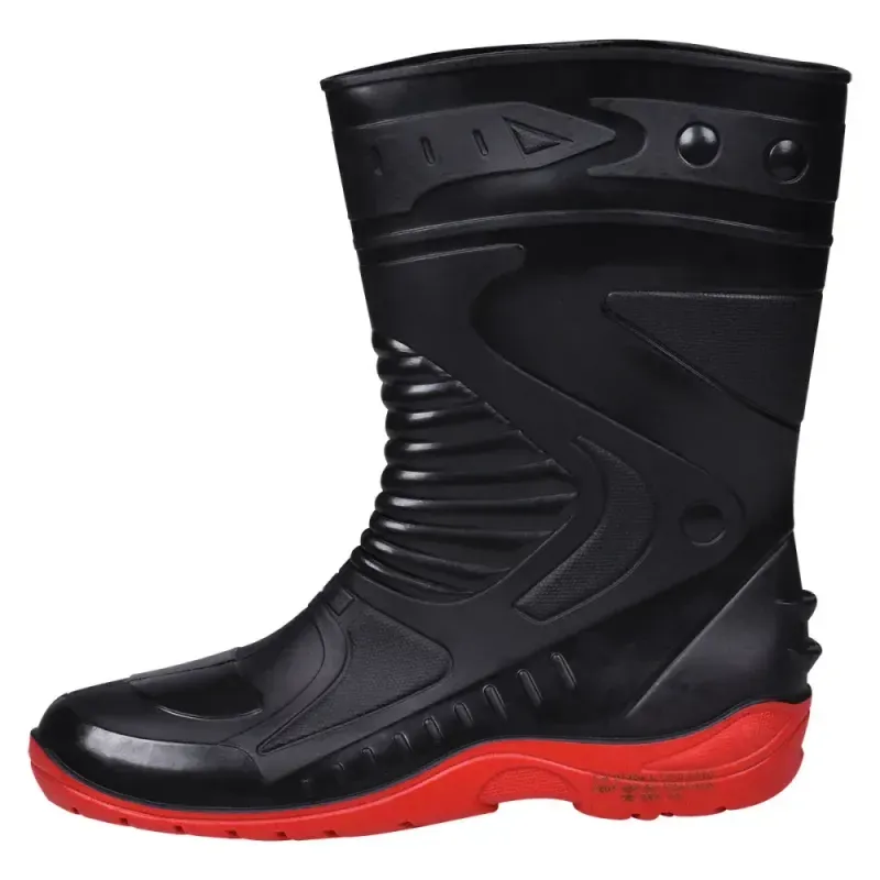 Galocha-Motociclista-Impermeavel-Cano-Medio-Preto-N39-Worker