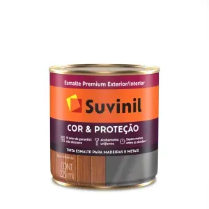 Tinta Esmalte Cor & Proteção Brilhante Preto 225ml Suvinil