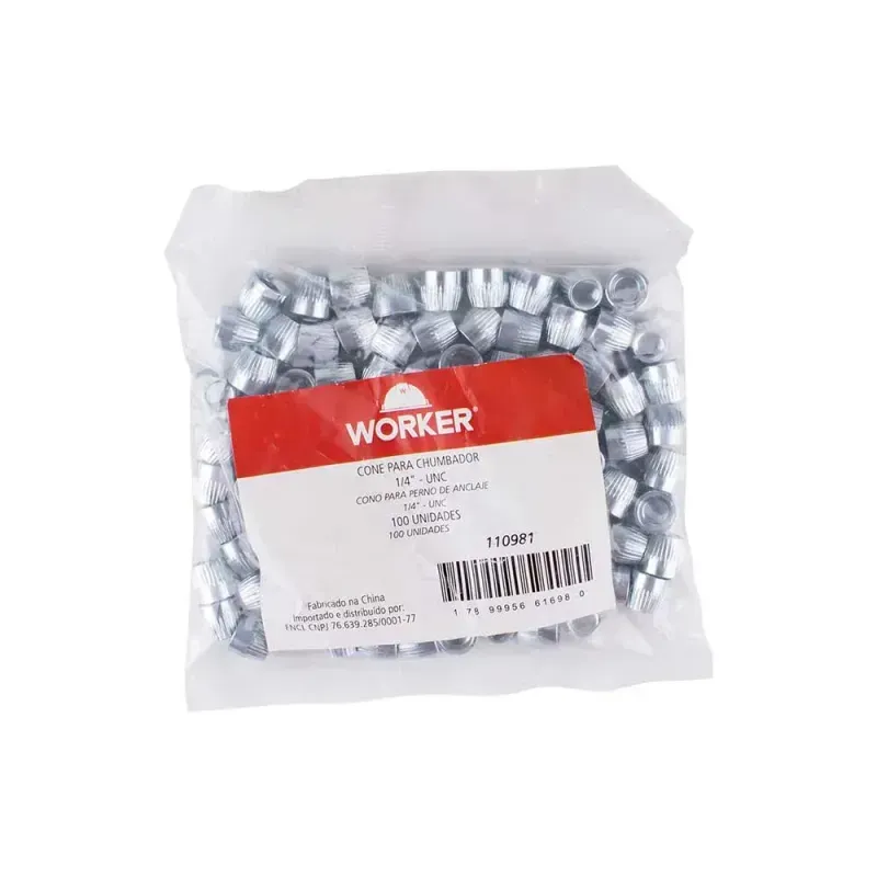 Cone-Para-Chumbador-1-4--UNC-100-Pecas-Worker