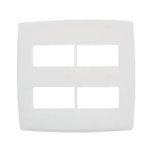 Placa 4x4 2+2p Separado Branco Pialplus