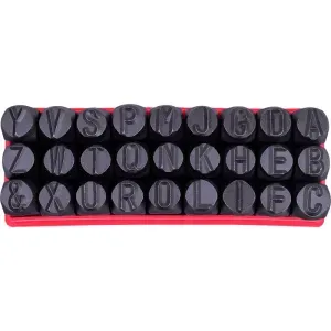 Jogo de Punção Alfabeto em Aço 1/2" 12mm Worker