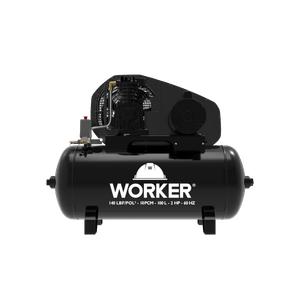 Compressor de Ar Monofásico 10pcm 140psi 100L 2Hp Biv Worker