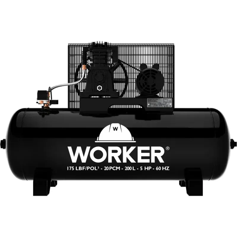 Compressor-de-Ar-20Pcm-175psi-5HP-Trifasico-220V-380V-Worker