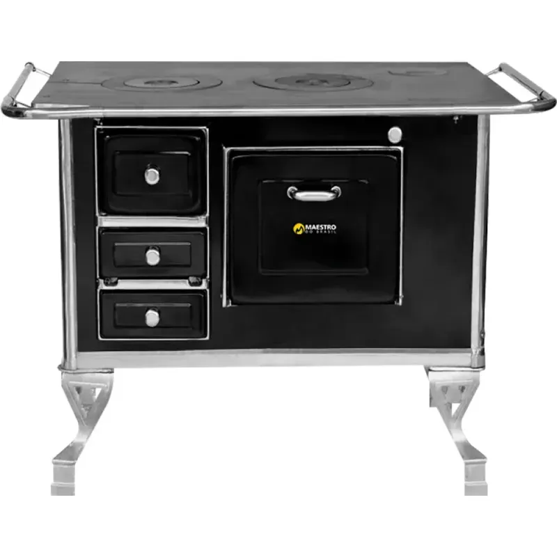 Fogao-a-Lenha-N2-Preto-Direito-75Kg-Maestro