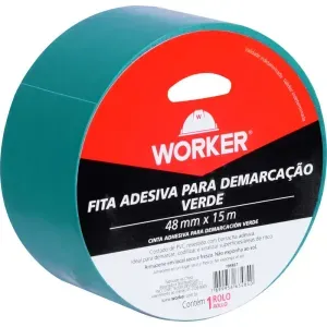 Fita Adesiva Para Demarcação 48mmx15m Verde Worker
