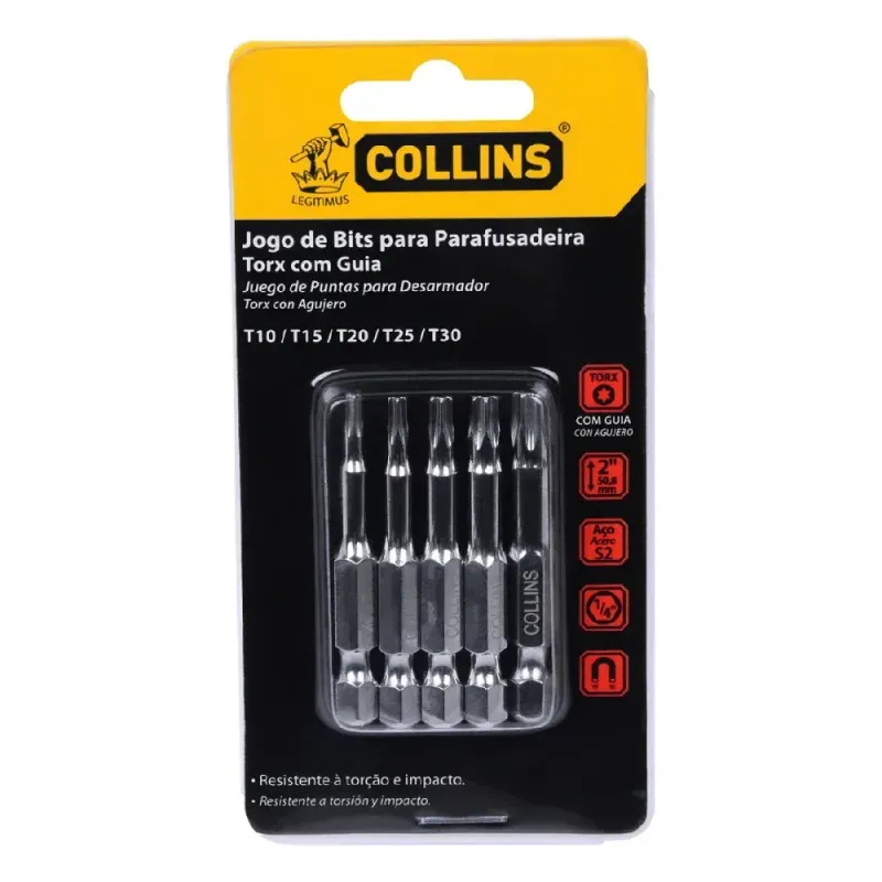 Jogo-de-Bits-1-4--Torx-50mm-5-Pecas-Collins