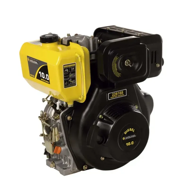 Motor-Horizontal-a-Diesel-Partida-Eletrica-10-Hp-Matsuyama
