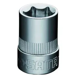 Soquete Sextavado Cromo com Encaixe de 3/8" 21mm Sata