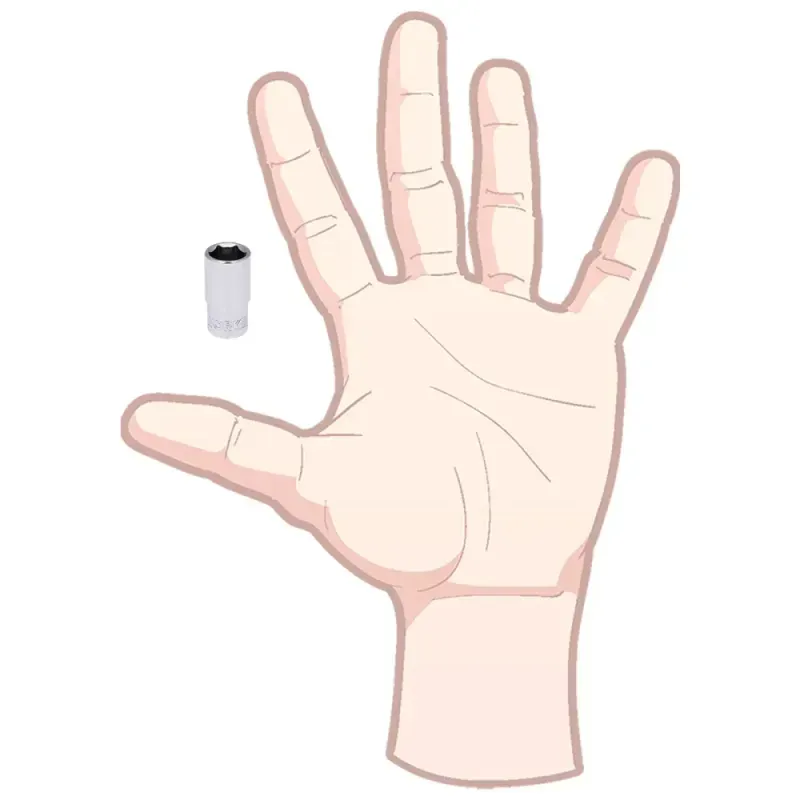 Soquete Sextavado Encaixe 1/4" 9mm Worker