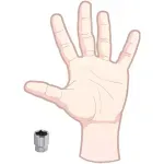 Soquete Sextavado Encaixe 1/4" 14mm Worker