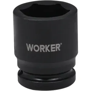 Soquete Sextavado Impacto Encaixe 1/2" 22mm Worker