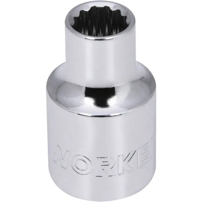 Soquete Estriado Encaixe 3/8" 8mm Worker