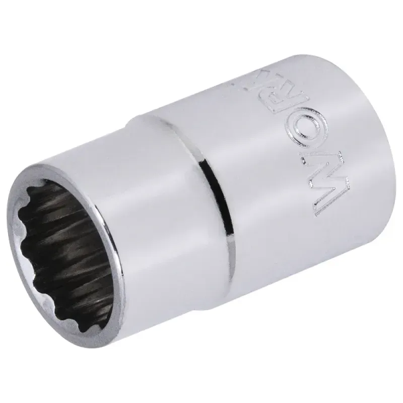 Soquete Estriado Encaixe 3/8" 12mm Worker