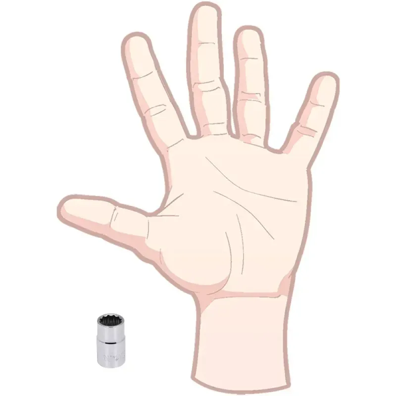 Soquete Estriado Encaixe 3/8" 12mm Worker