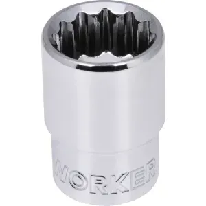 Soquete Estriado Encaixe 3/8" 14mm Worker